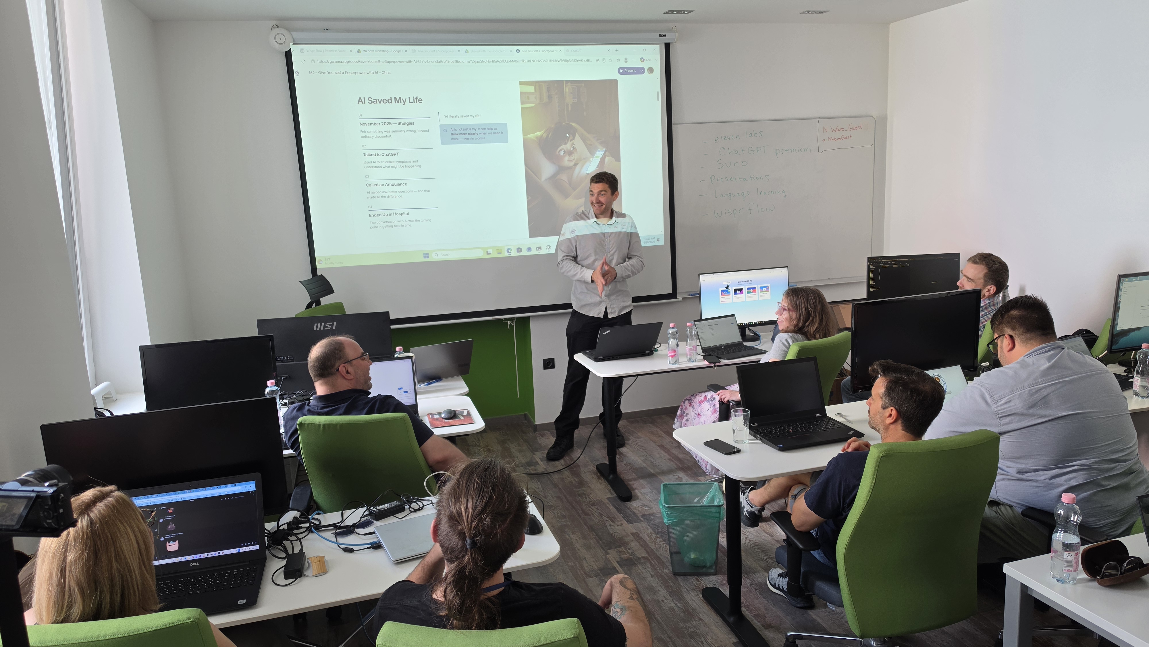 Élő demó a Wenova AI workshopon